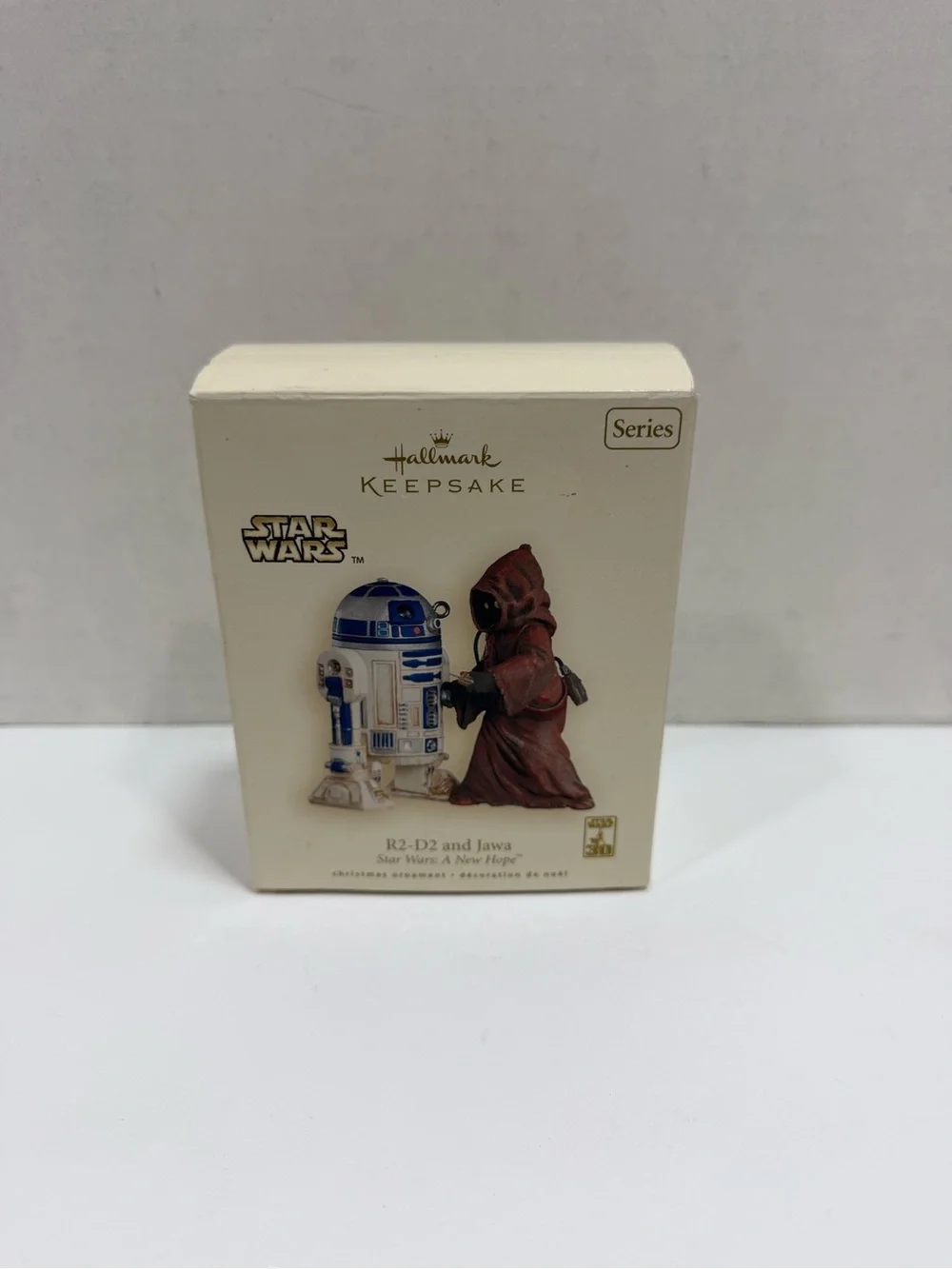 Hallmark Silver and Blue Astromech with Brown-Robed Jawa Figure Set